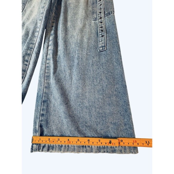 Hot Topic Wide Leg Cargo Jeans Size 9 Y2K Utility Denim Grunge Streetwear - Picture 4 of 8